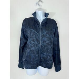 Nike NSW Women’s Black Tonal Print Zip Jacket Medium